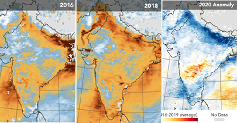 Look at NASA pictures: how lockdown made India pure