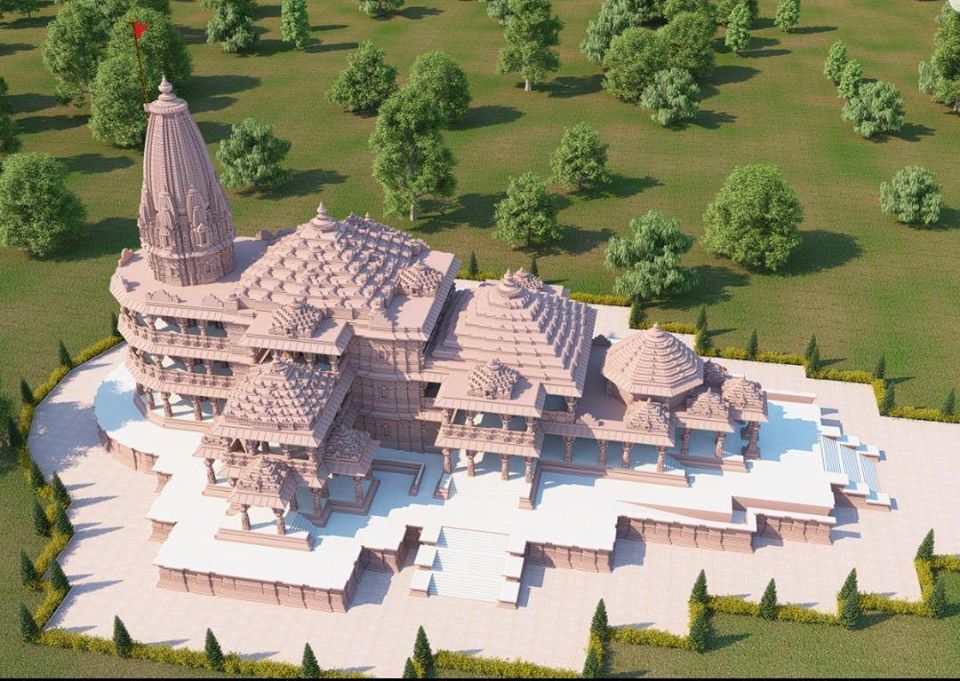 राम मंदिर की प्रारूप तस्वीर