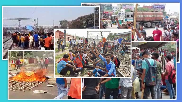 Protest-against-Agneepath-scheme-in-Bihar