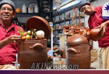 old potter made eco-friendly refrigerator with clay